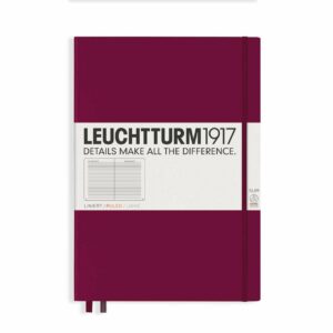 LEUCHTTURM1917 Notizbuch Master Slim liniert Hardcover A4+ port red