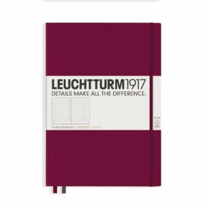 LEUCHTTURM1917 Notizbuch Master Slim dotted Hardcover A4+ port red