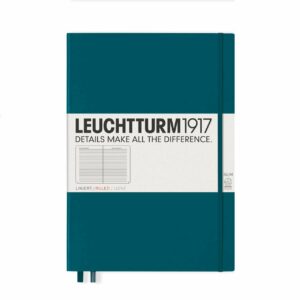 LEUCHTTURM1917 Notizbuch Master Slim liniert Hardcover A4+ pacific green