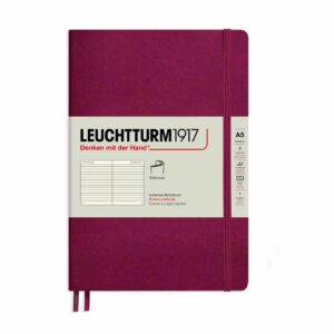 LEUCHTTURM1917 Notizbuch Medium liniert Softcover A5 port red