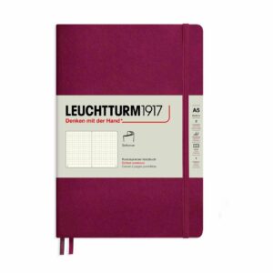LEUCHTTURM1917 Notizbuch Medium dotted Softcover A5 port red
