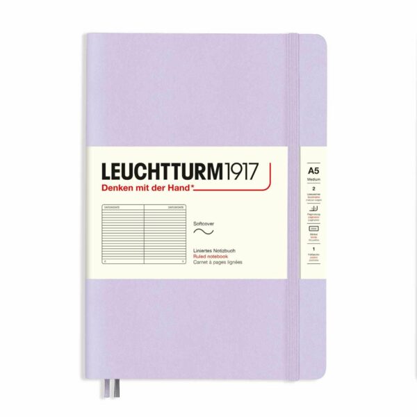 LEUCHTTURM1917 Notizbuch Medium liniert Softcover A5 lilac
