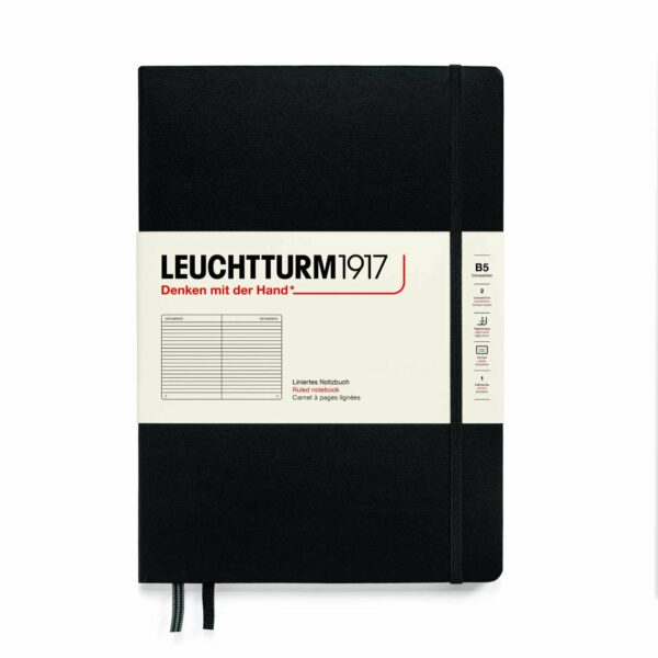 LEUCHTTURM1917 Notizbuch Composition liniert Hardcover B5 schwarz