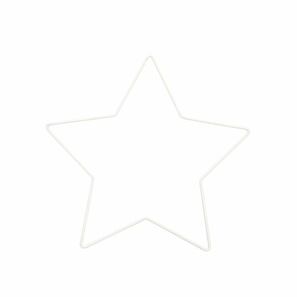 Rico Design Metallring Stern weiß 21x20cm
