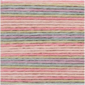 Rico Design Baby Cotton Soft Print dk 50g 125m petrol/rosa