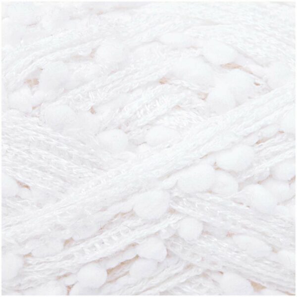 Rico Design Creative Loopy Pompon 100g 25m creme/weiß