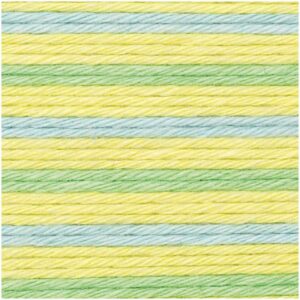 Rico Design Essentials Cotton soft print dk 50g 125m grün/gelb mix