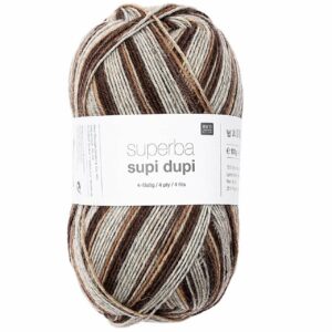 Rico Design Superba Supi Dupi 4-fädig braun Mix 100g 400m