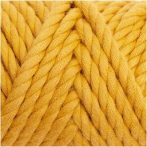 Rico Design Creative Cotton Cord Makramee-Garn 130g 25m senf