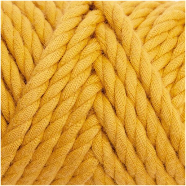 Rico Design Creative Cotton Cord Makramee-Garn 130g 25m senf