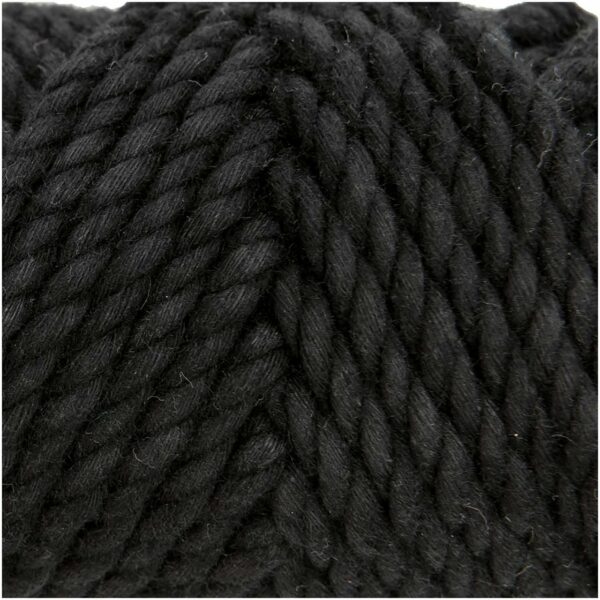 Rico Design Creative Cotton Cord Makramee-Garn 130g 25m schwarz