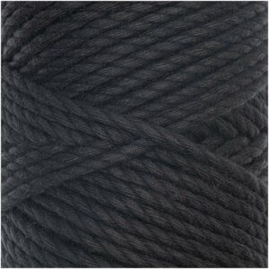 Rico Design Creative Cotton Cord skinny Makramee-Garn 190g 55m schwarz