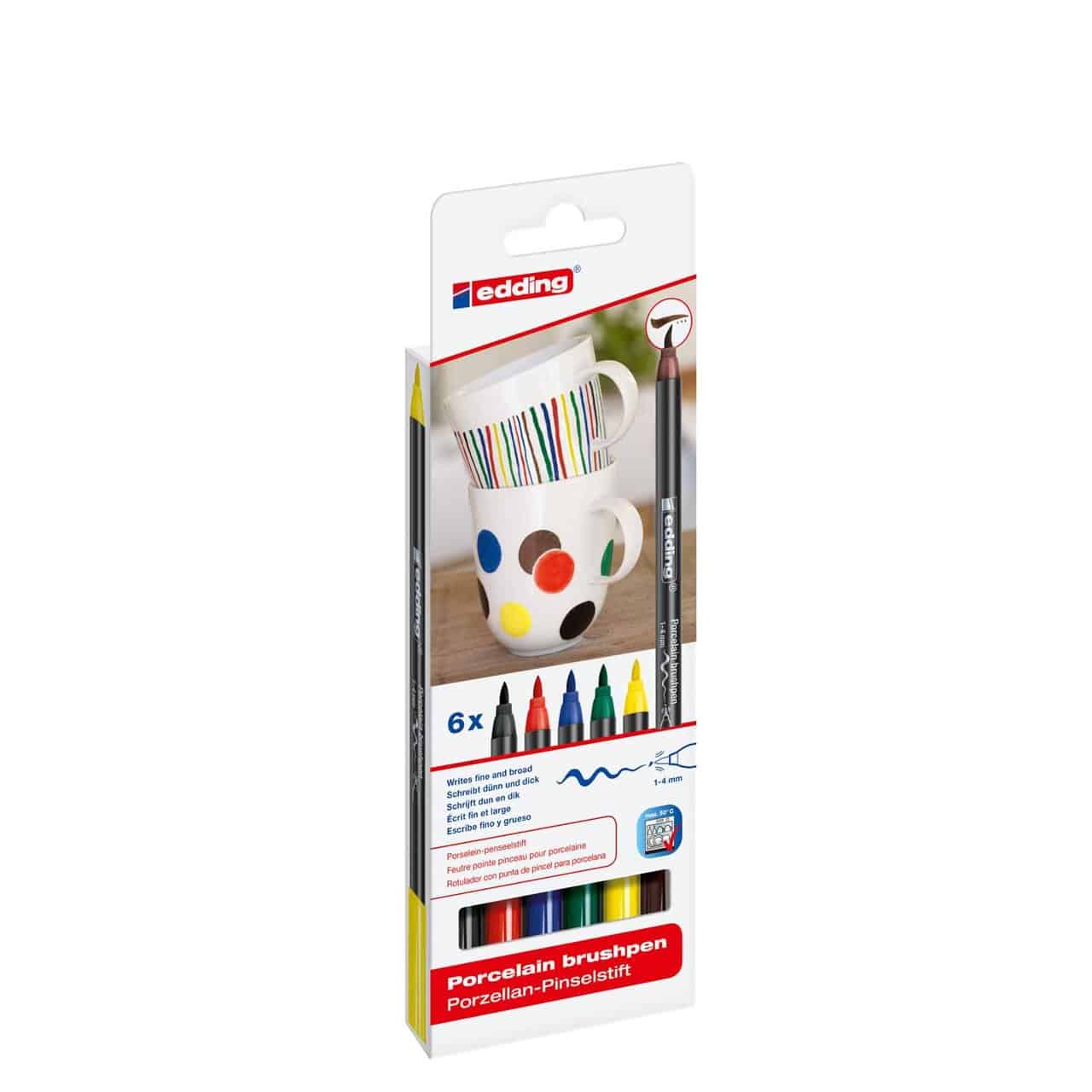 edding 4200/6 S porcelain brushpen family colours