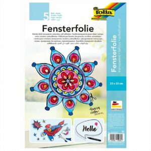 folia Fensterfolie adhäsiv 23x33cm 5 Stück