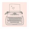 May&Berry Stempel Schreibmaschine nude 45x45mm
