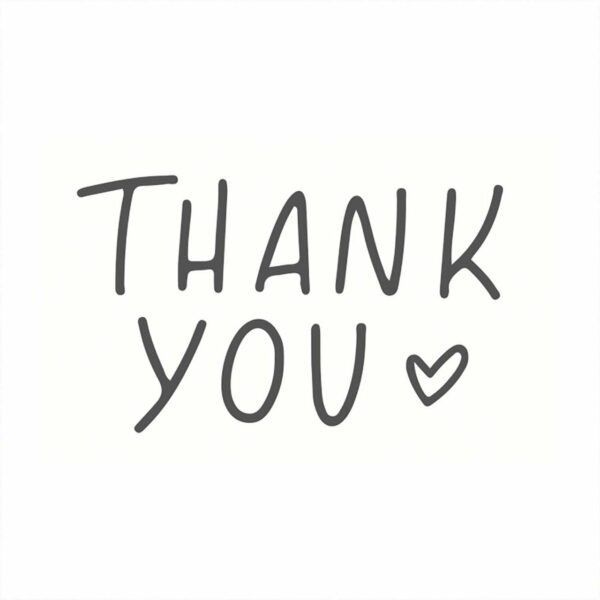 May&Berry Stempel Thank You weiß 35x55mm