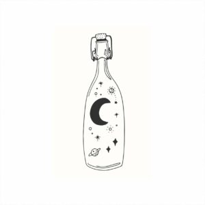 May&Berry Stempel Flasche weiß 35x55mm
