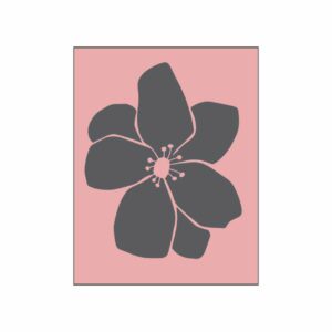 May&Berry Stempel Blüte Anemone rosa 35x45mm