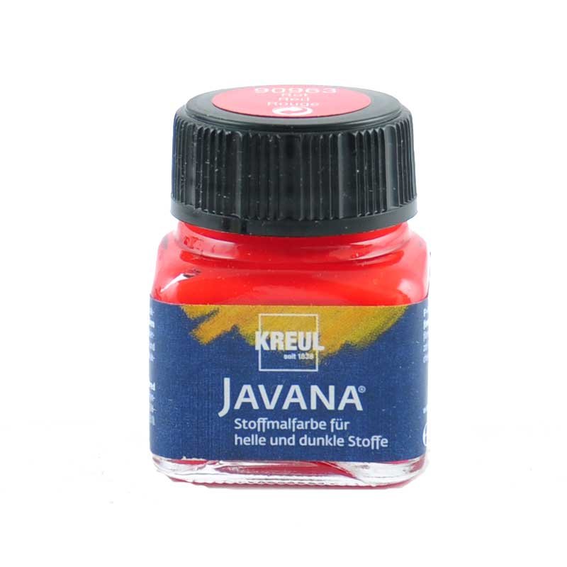 KREUL Javana Stoffmalfarbe helle und dunkle Stoffe 20ml rot