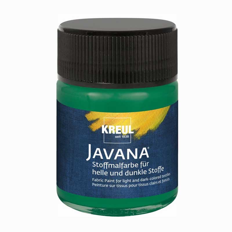 KREUL Javana Stoffmalfarbe helle und dunkle Stoffe 50ml dunkelgrün