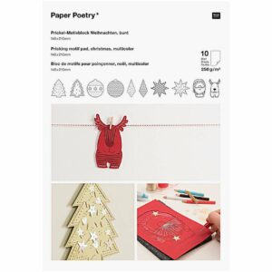 Paper Poetry Prickelblock Weihnachten mehrfarbig 21x14