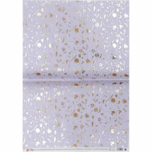Paper Poetry Paper Patch Papier Pflanzen flieder-gold 30x42cm