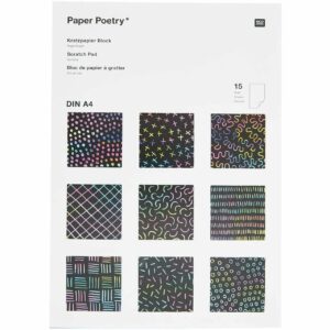 Paper Poetry Kratzpapierblock A4 15 Blatt