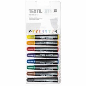 Rico Design Textil Marker basic 8 Farben