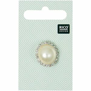 Rico Design Schmuckknopf mit Perle 2cm