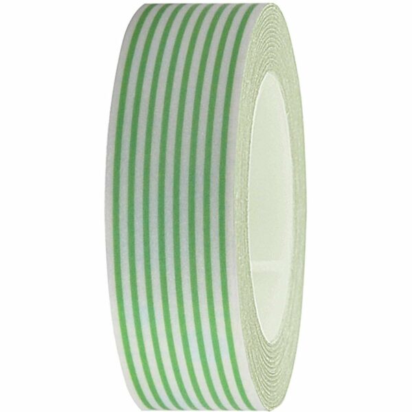 Rico Design Tape weiß-grün gestreift 15mm 10m