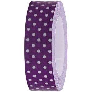 Rico Design Tape violett-weiße Punkte 15mm 10m