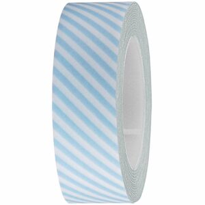 Rico Design Tape weiß-hellblau gestreift 15mm 10m