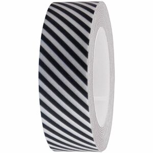 Rico Design Tape weiß-dunkelgrau gestreift 15mm 10m