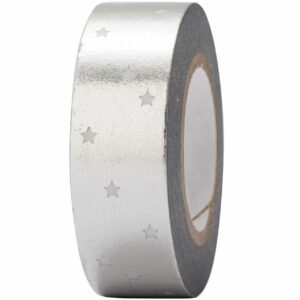 Paper Poetry Tape Sterne silber 15mm 10m Hot Foil