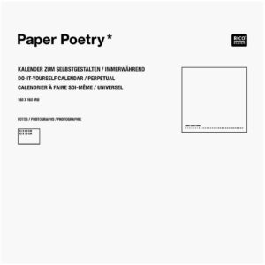 Paper Poetry Bastelkalender immerwährend weiß 16x16cm
