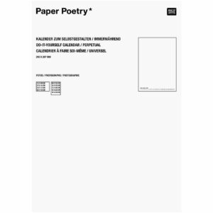 Paper Poetry Bastelkalender immerwährend weiß A4