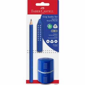 Faber Castell Jumbo Grip Schreibset 3-teilig blau