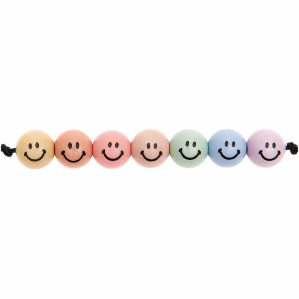 Rico Design Smiley® Originals Perlen rund rainbow smokey pastell 10mm 21 Stück