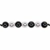 Rico Design Smiley® Originals Perlen rund schwarz-weiß 10mm 21 Stück