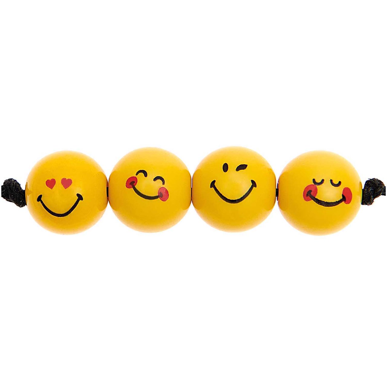 Rico Design SmileyWorld® Perlen Expressions rund gelb 10mm 21 Stück