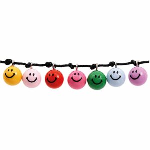 Rico Design Smiley® Originals Perlen rund mit Anhänger rainbow 10mm 21 Stück