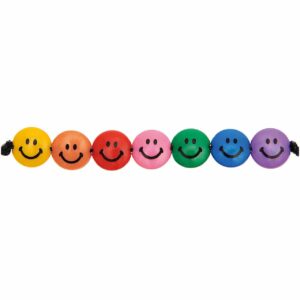 Rico Design Smiley® Originals Perlen linsenförmig rainbow classic 9x4mm 35 Stück