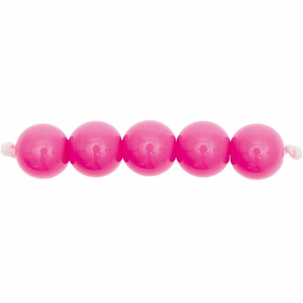 Rico Design itoshii Kunststoffperlen 10mm 24 Stück pink