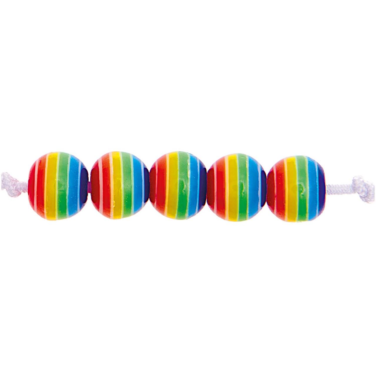 Rico Design itoshii Regenbogen Perlen 6mm 80 Stück