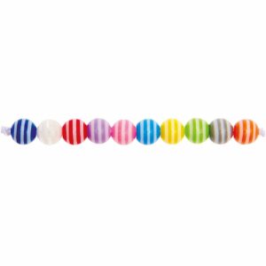 Rico Design itoshii Gestreifte Perlen multi stripe Mix 6mm 65 Stück