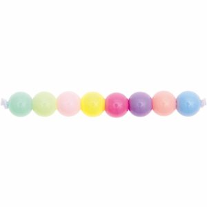 Rico Design itoshii Kunststoffperlen rainbow pastell Mix 6mm 80 Stück