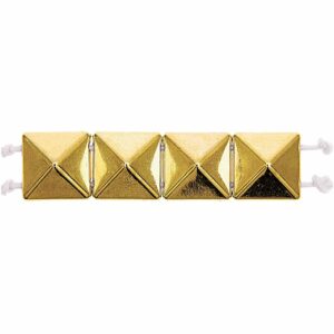 Rico Design itoshii Pyramiden Perlen quadratisch gold 9x9x6mm 32 Stück