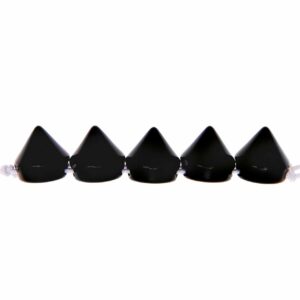 Rico Design itoshii Pyramiden Perlen rund 10x10mm 24 Stück schwarz