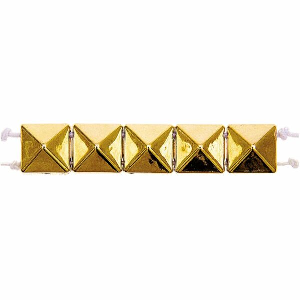 Rico Design itoshii Pyramiden Perlen quadratisch gold 7x7x5mm 50 Stück