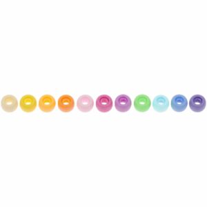 Rico Design itoshii - Ponii Beads matt Regenbogen 9x6mm 400 Stück